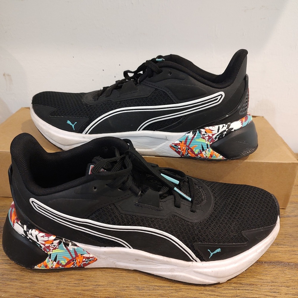 Puma Women's Lite Athletic Running Shoes Sz 9 Graffiti Train Black 311088-02